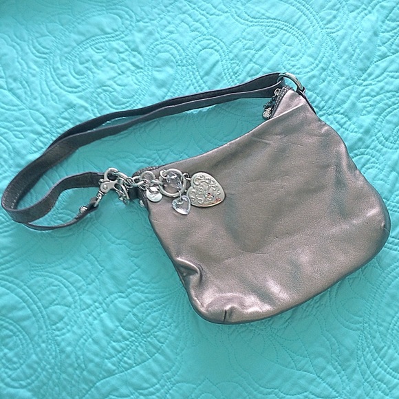 Kathy Van Zeeland Crossbody Bronze  Bag Heart NWOT - Picture 3 of 8